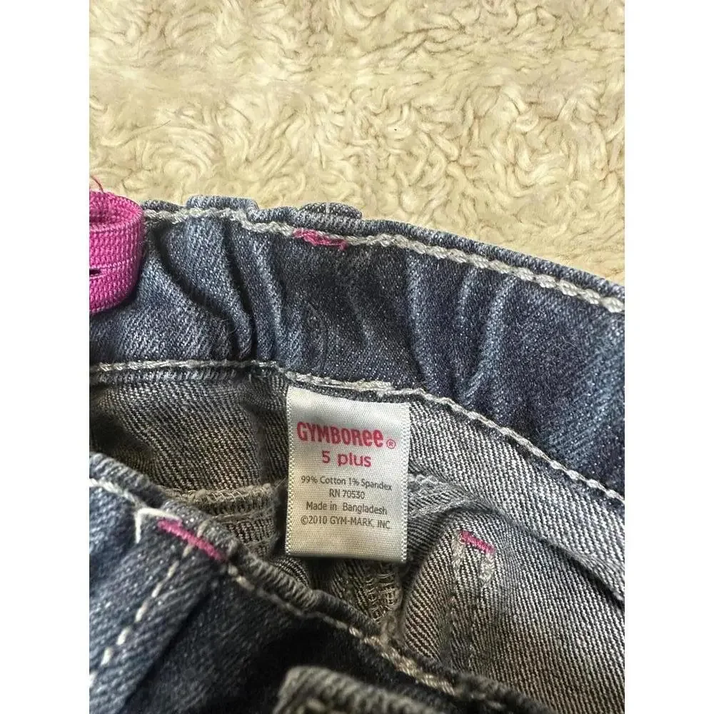 Gymboree classic medium wash adjustable waist straight leg denim jeans Size 5